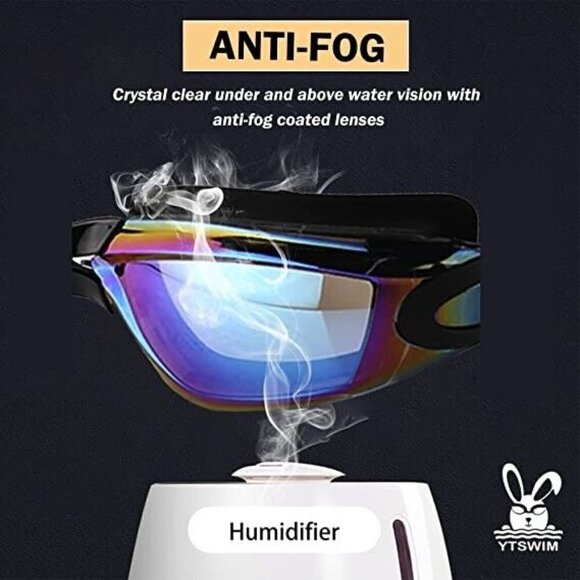 Adult Swim Goggles Adjustable Waterproof Anti-Fog UV Swimming Glasses + Ear Plug - Picture 4 of 4